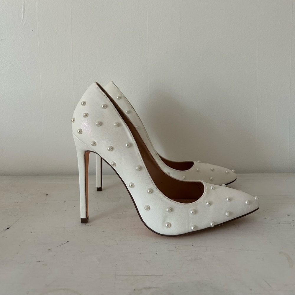Lulus “pearl stiletto heels”